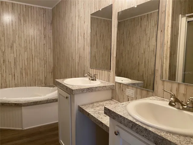 Glamour master bath-shower, garden tub, dual sinks, and vanity