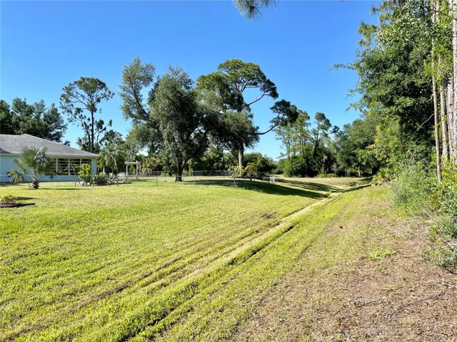 Looking north and across the greenbelt