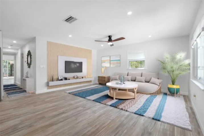 Living room - virtually staged