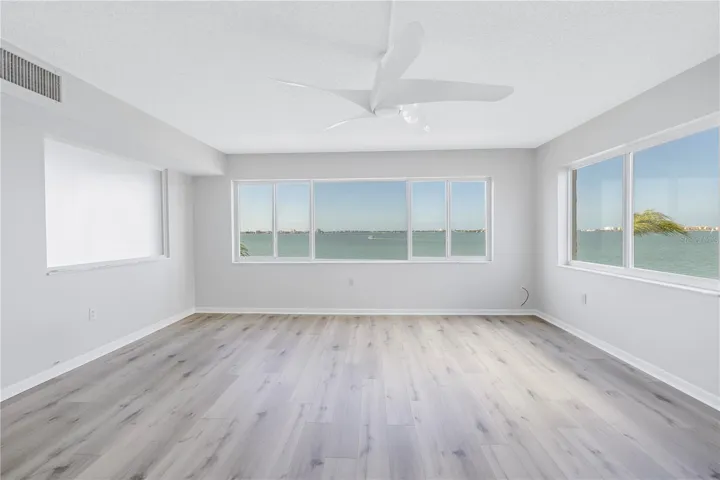 Northwest corner, Primary bedroom. Opaque glass to the left