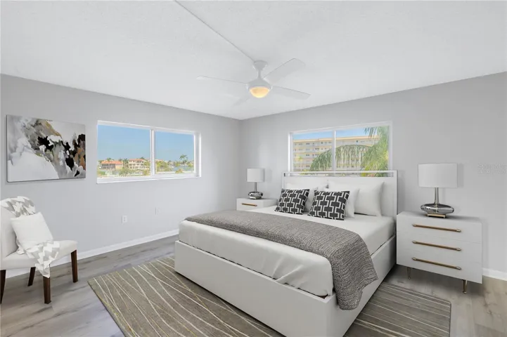 Virtually staged photo bedroom 1 with ensuite