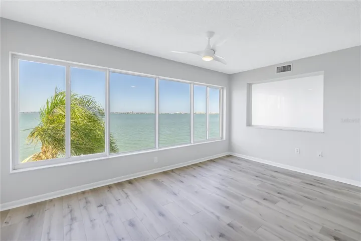 Looking west.Opaque window off primary bedroom
