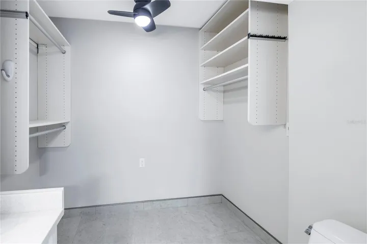 Shelving in primary bath
