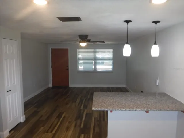 Bar and living area