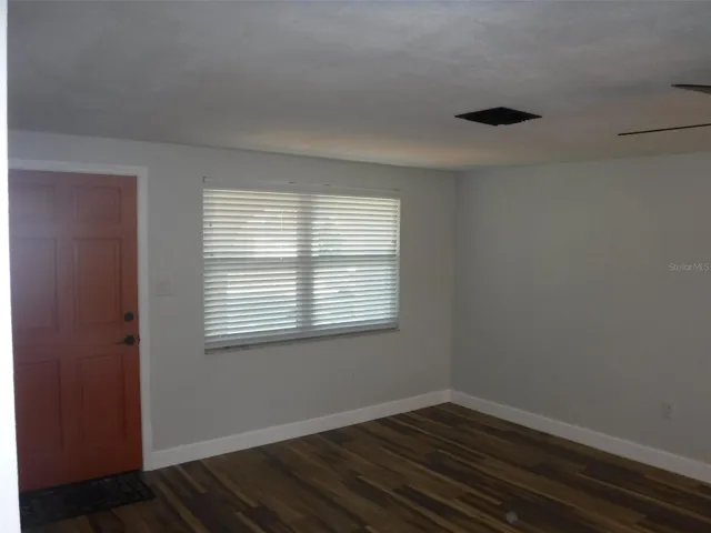 looking at the front door