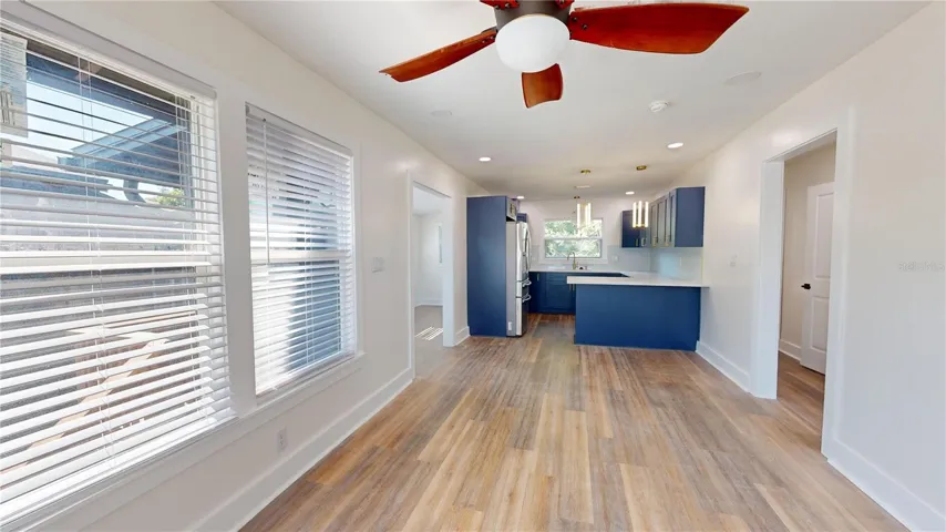 Secondary home kitchen & living room combo