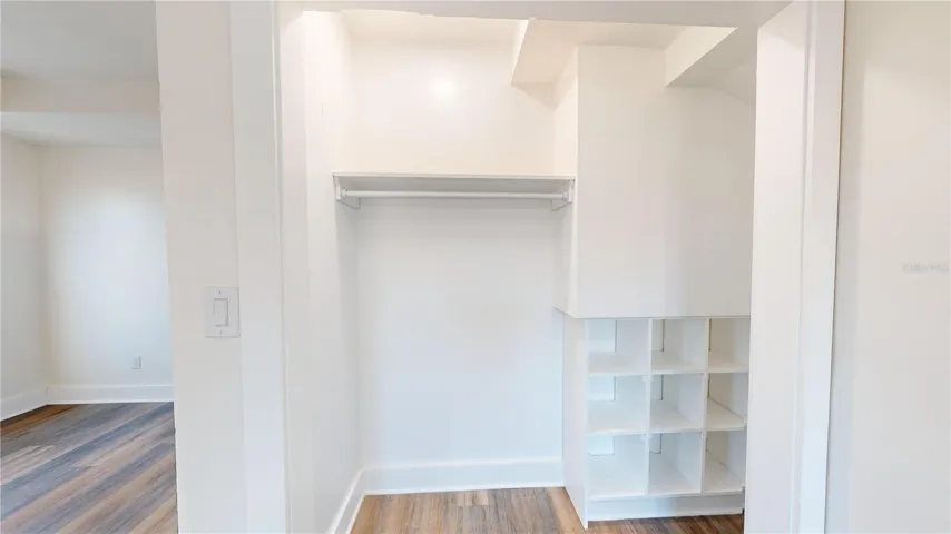 Upstairs primary suite closet