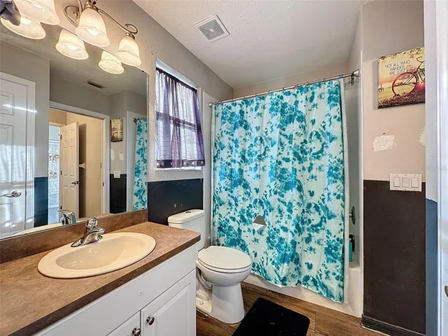 another vanity with tub shower combo