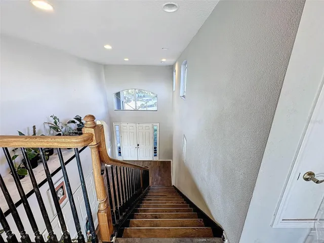 heading up stairs