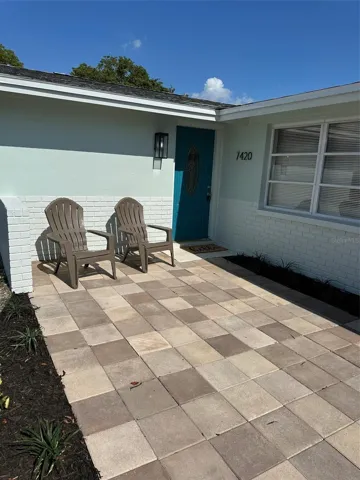 Paver front porch