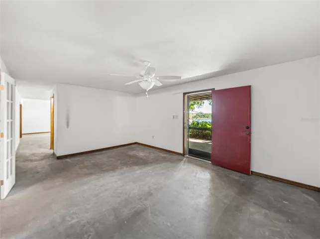 Basement walk out door to patio & lake
