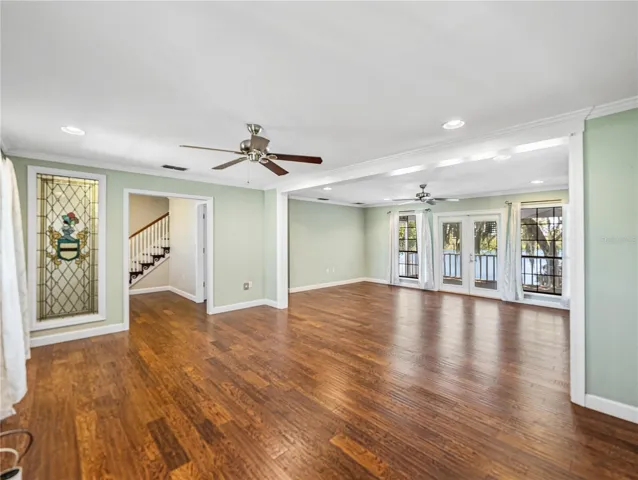 Living room looking into family room