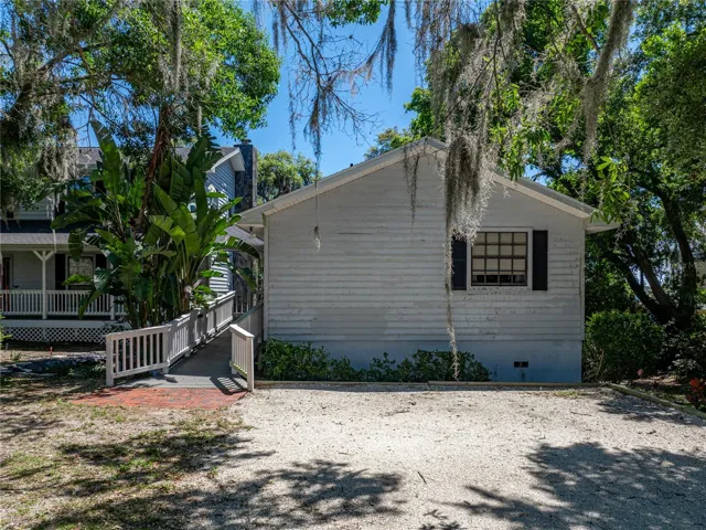 Ramp to cottage & parking space