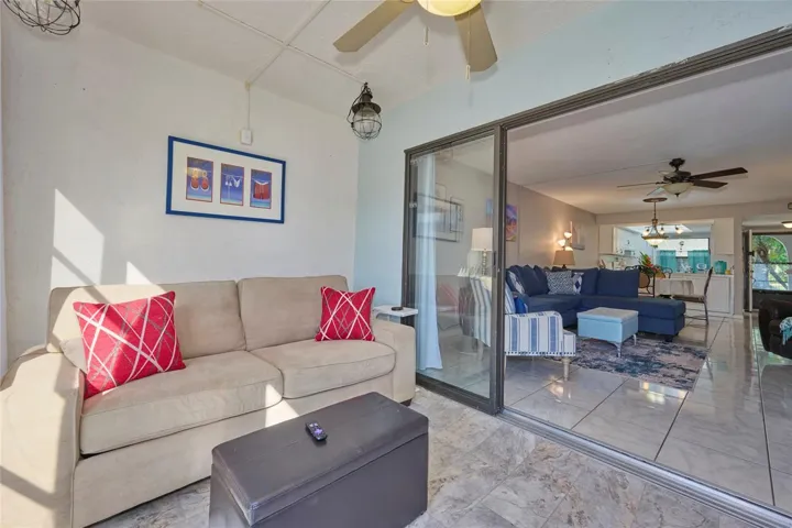 View from sun room back into living areas.
