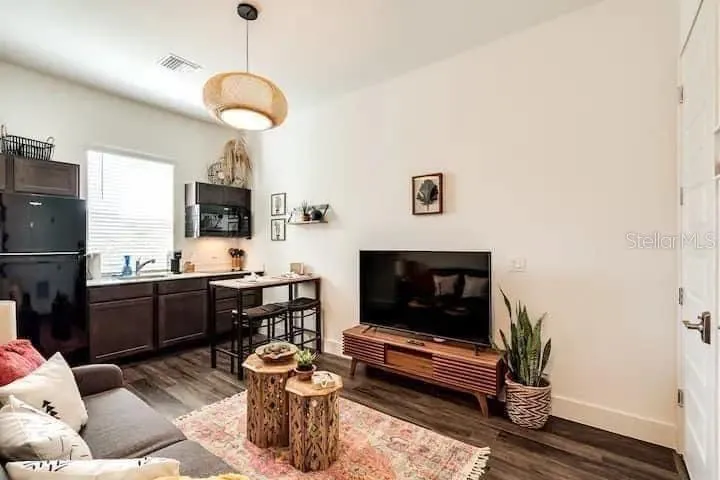 Living Room with Combined Kitchen