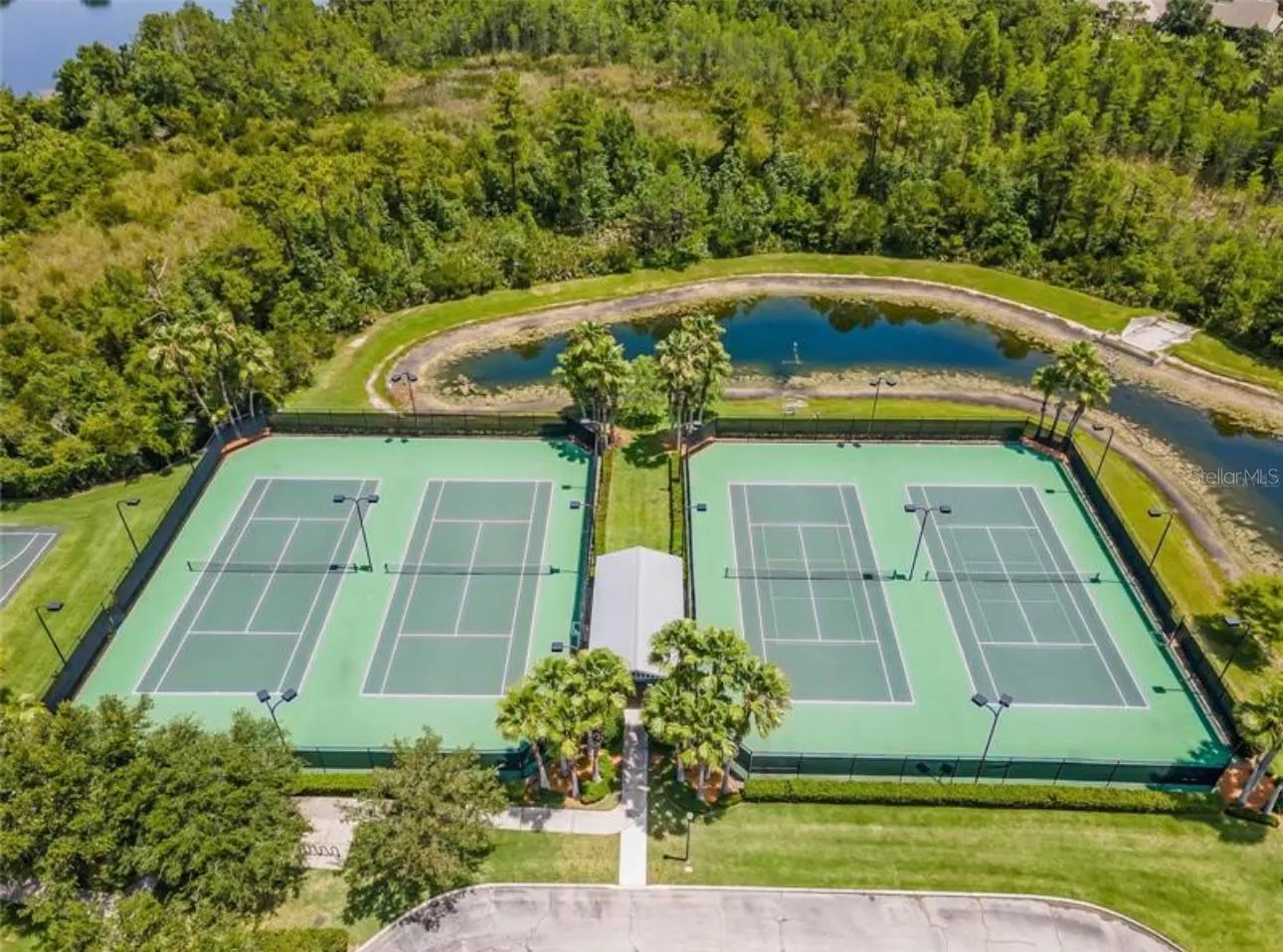 Tennis and basketball courts