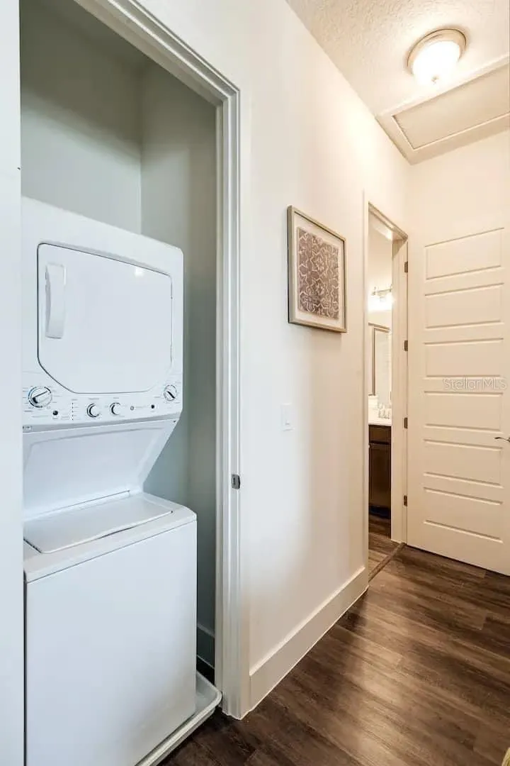 Laundry in closet