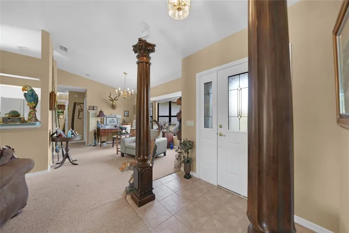 Entry and dining room