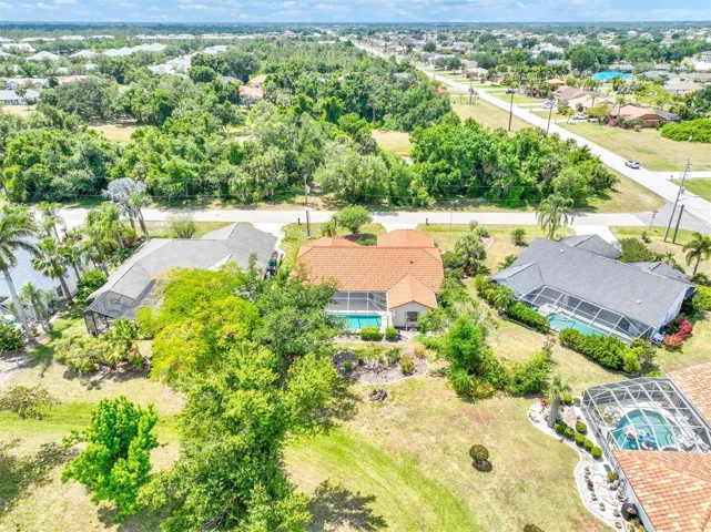 Aerial View of property and greenbelt view to the rear (east)