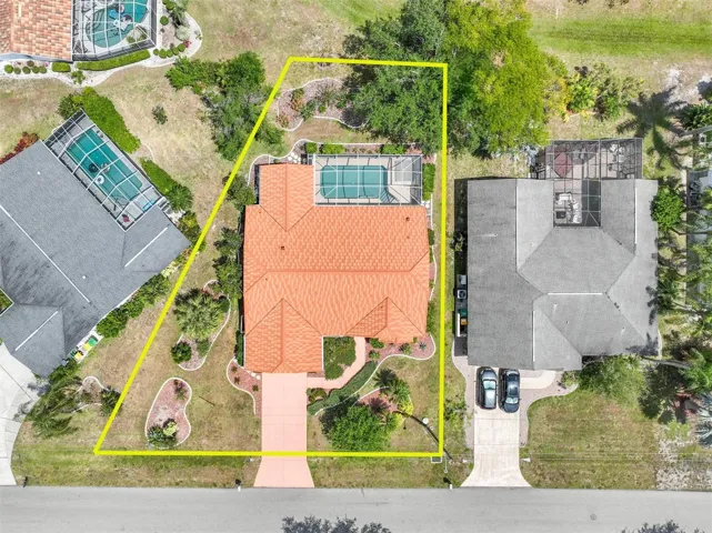 Aerial View with lot outline