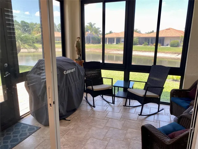 Double sliding doors to Florida room