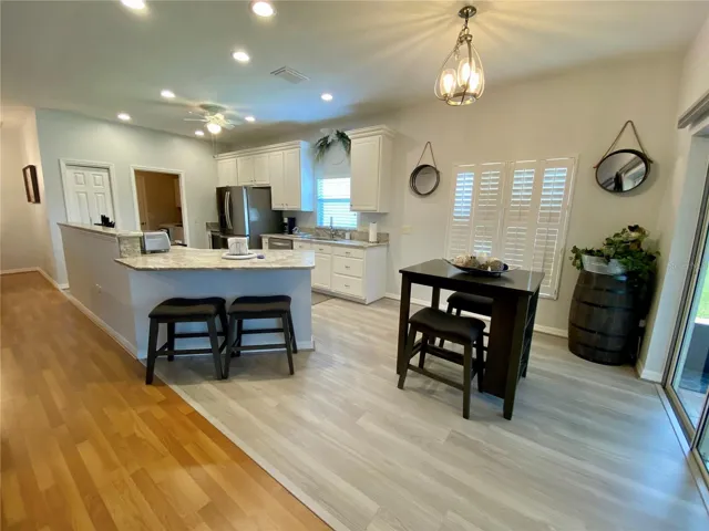Overview of kitchen space