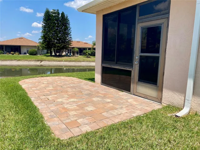 Nice large paver patio for grille and room for table and chairs