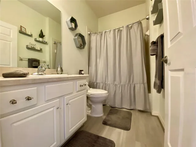 Guest Bathroom with new LVP flooring