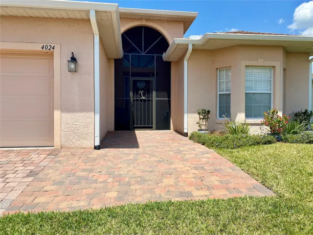 Extra large paver walkway to front door