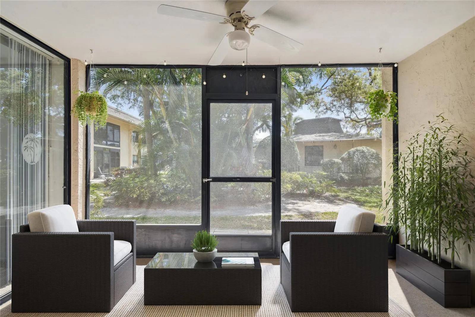 Virtually Stagged Screened Porch