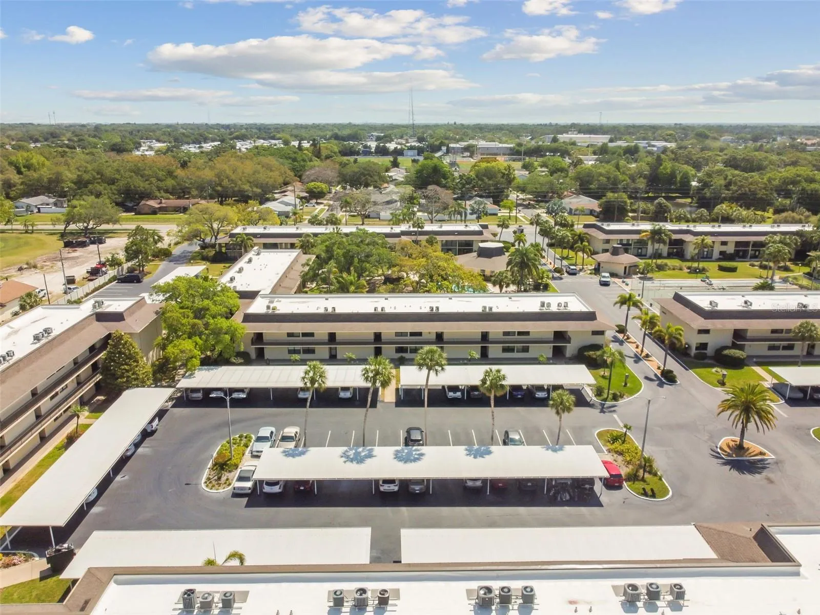 Covered parking located directly in front of unit 3102