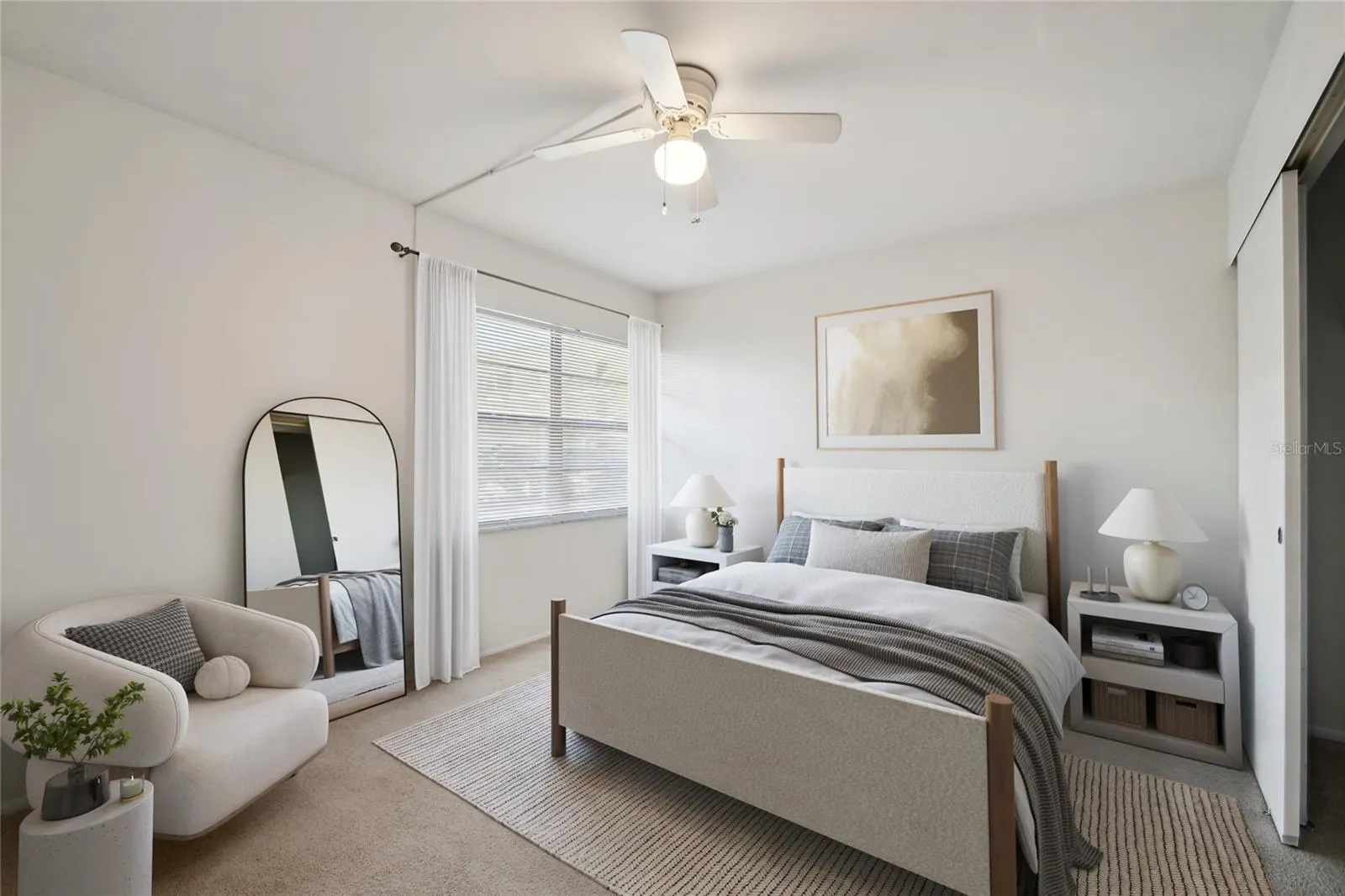 Virtually Stagged secondary bedroom