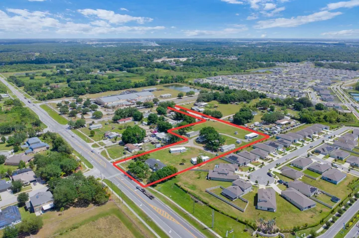 Aerial view from Ham Brown Rd