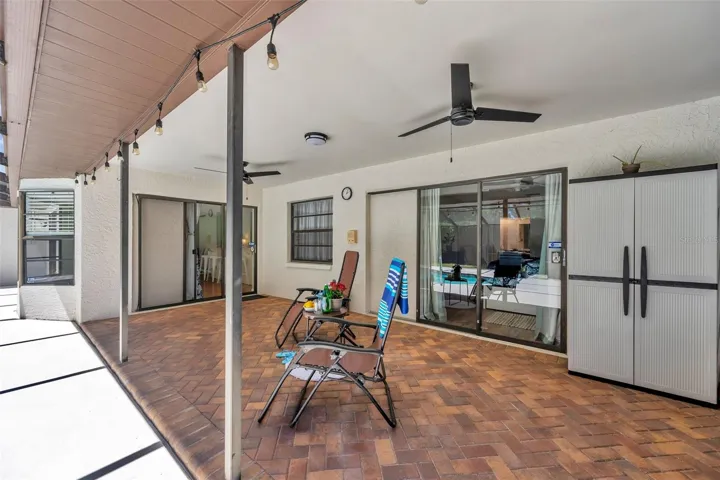 Covered area on back patio