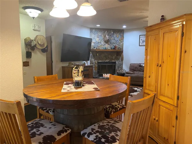Dinette area opens to the living room.