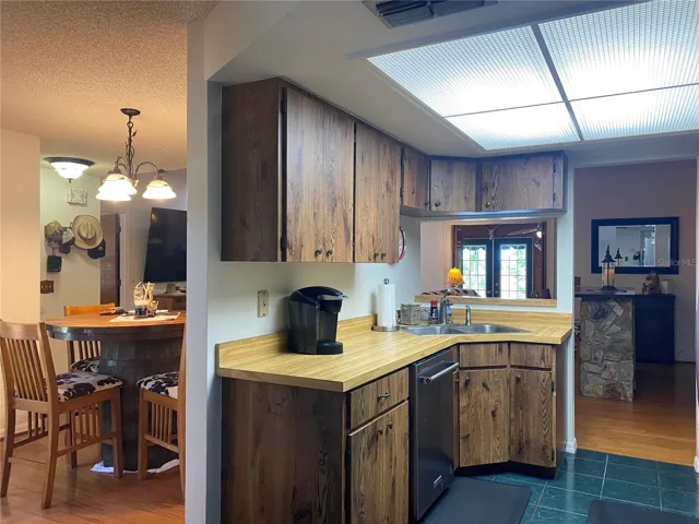 Lots of cabinets and counter space.