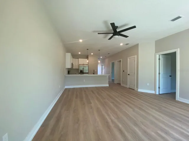 View of living area and kitchen
