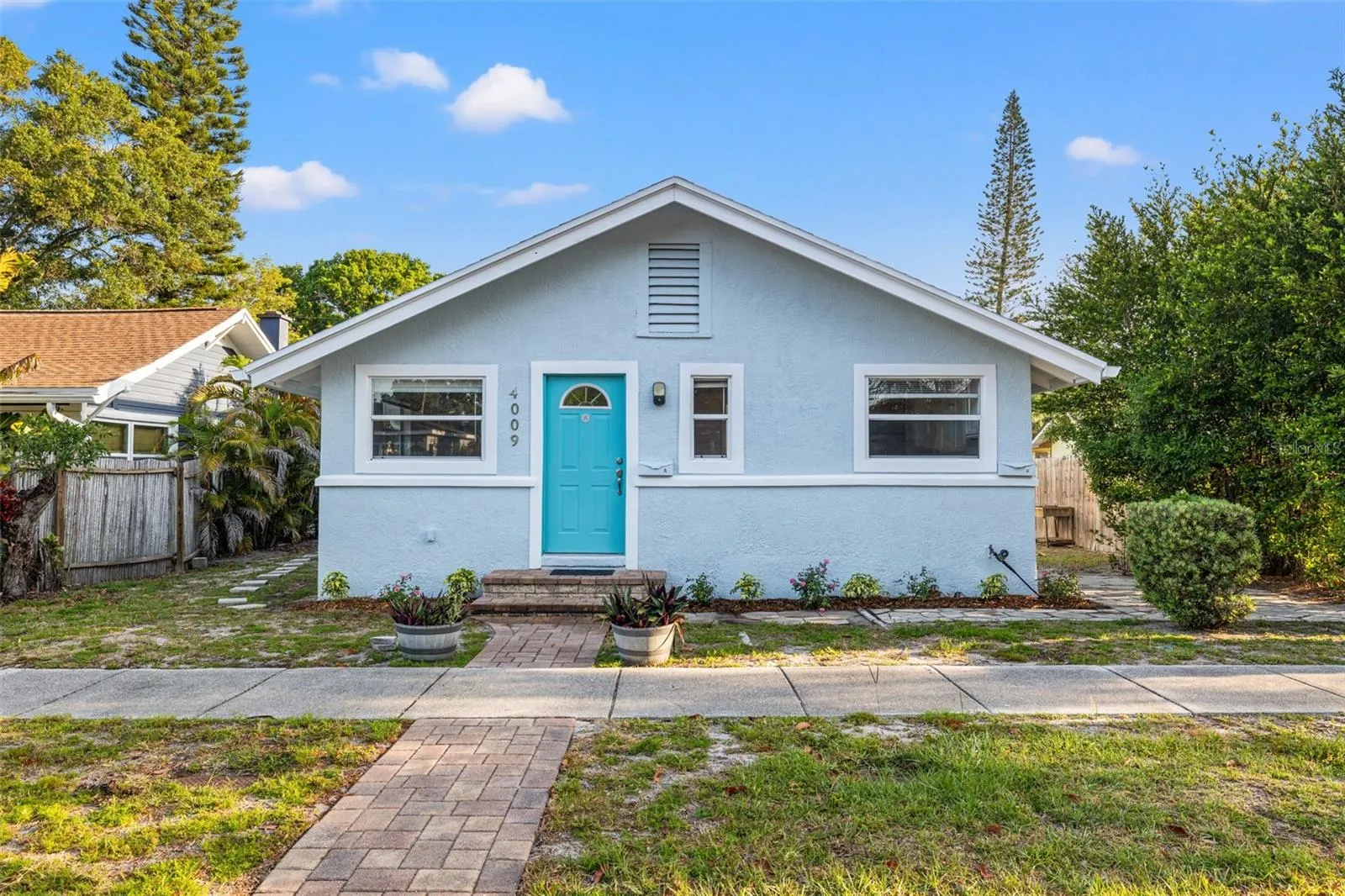 Fresh exterior paint