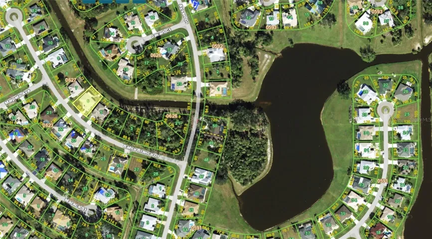 Waterway frontage with nearby lake