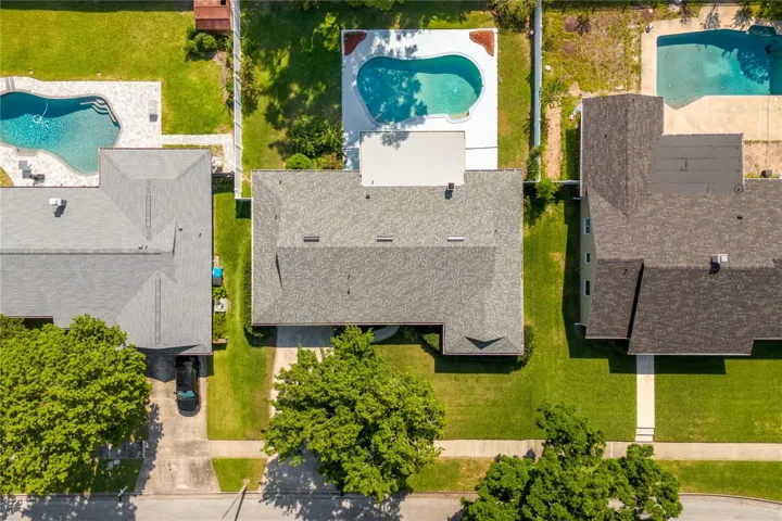 Ariel View - Roof Top & Back yard