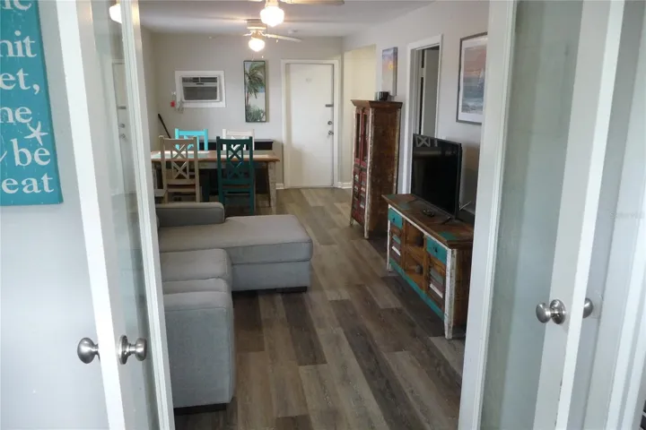 Foyer has doors that open to living area