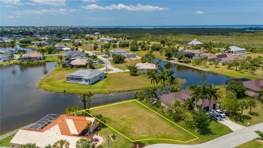 Aerial looking SW will give you sunset skies on your lanai when you build here