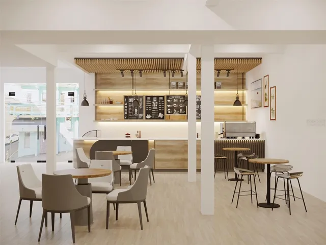 Virtually staged. The layout accommodates diverse business models.