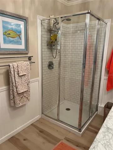 Walk in shower primary bedroom