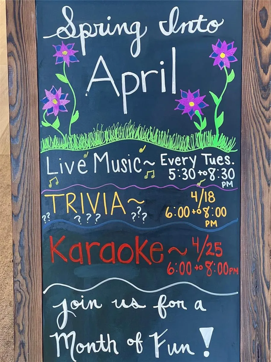 Example of monthly activities planned by lifestyle director