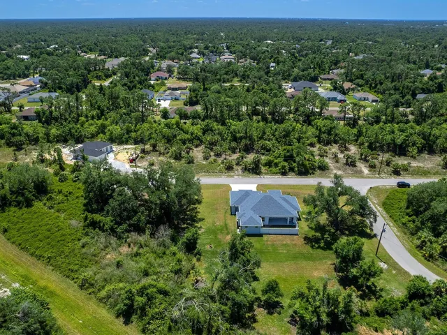 Aerial view of home.