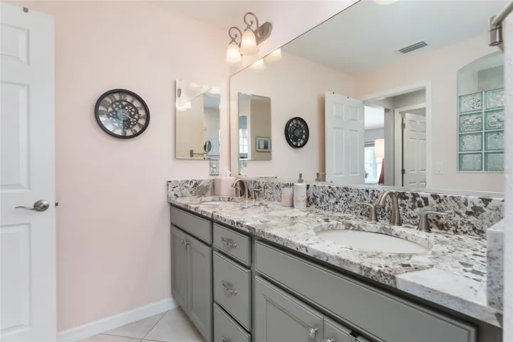 PRIMARY ENSUITE BATHROOM with DUAL SINKS