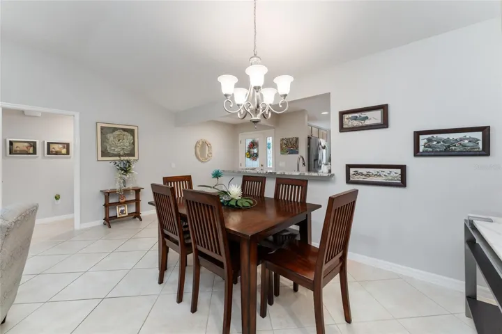DINING AREA view shows entrance to GUEST WING (L)