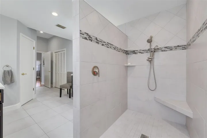HUGE walk in shower in Primary Bathroom