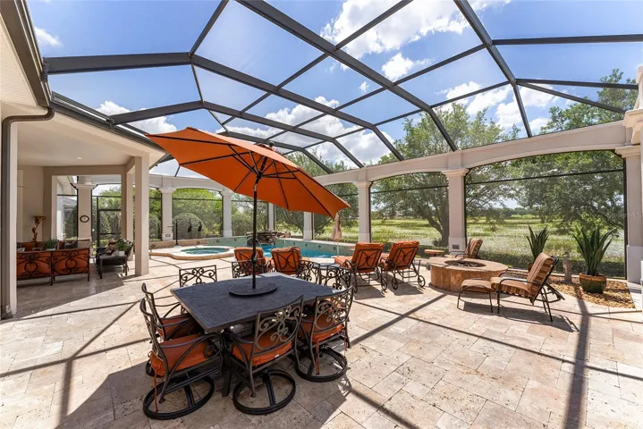 MANSARD SCREENED POOL ENCLOSURE w/ majestic COLUMNS